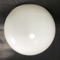 New 8" White Opal Glass Neckless Ball Pendant Shade, 4" Top Opening, USA, #BS856 - Stone Door Lamps