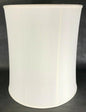 New 14x15x17 Eggshell Satin Cylinder Softback Fabric Lamp Shade, Tissue Shantung - Stone Door Lamps