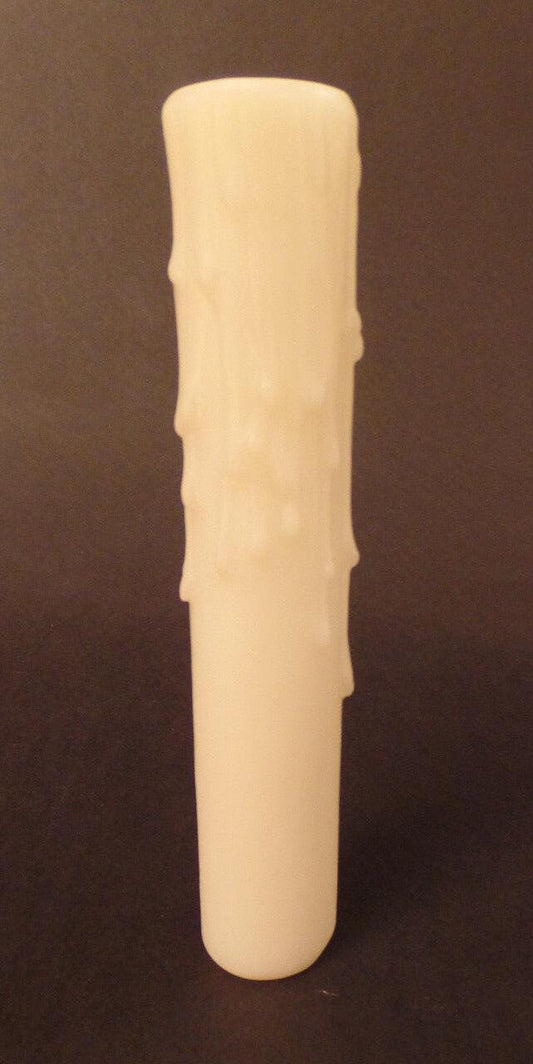 New 6" Ivory PolyBeesWax Chandelier Candelabra Candle Cover with Drips #CC911i - Stone Door Lamps