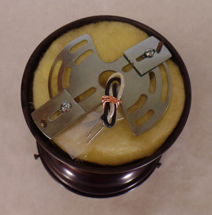 New School House Lighting Fixture, Wired, Brass With Bronze Finish, 6" Fitter