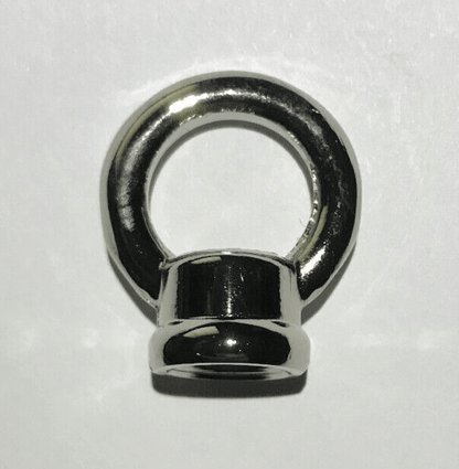 New 1" Cast Brass Loop With Wire Way, Nickel Plated Finish 1/8F Tap(3/8") BL954N - Stone Door Lamps