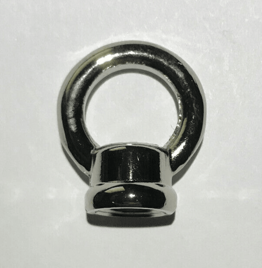 New 1" Cast Brass Loop With Wire Way, Nickel Plated Finish 1/8F Tap(3/8") BL954N - Stone Door Lamps