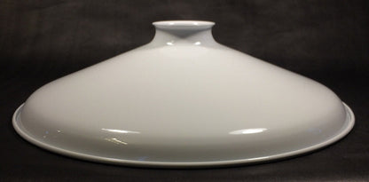 New 12" White Metal Industrial Lamp Shade, Porcelain Enamel Finish, 2 1/4" Fit.