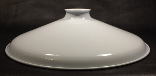 New 12" White Metal Industrial Lamp Shade, Porcelain Enamel Finish, 2 1/4" Fit.