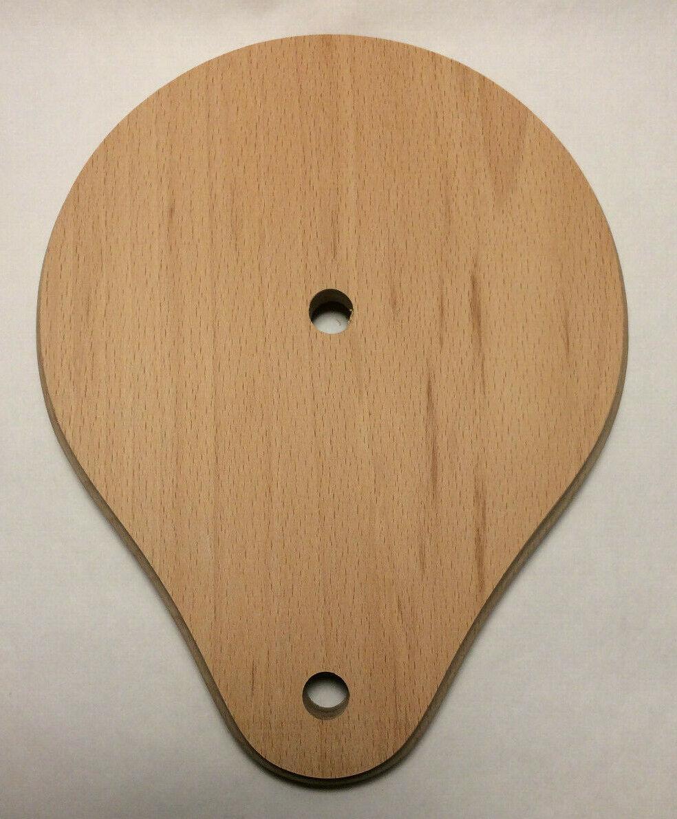 New 6"x7.5" Teardrop Shaped Figurine Lamp Base Unfinished Sanded Hardwood WB277U - Stone Door Lamps