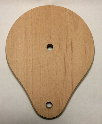 New 6"x7.5" Teardrop Shaped Figurine Lamp Base Unfinished Sanded Hardwood WB277U - Stone Door Lamps