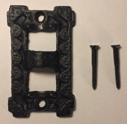 NEW 3" Long Black Cast Iron Square Wall Bracket Lamp Hinge with screws   #HIN26