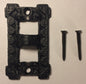 NEW 3" Long Black Cast Iron Square Wall Bracket Lamp Hinge with screws   #HIN26