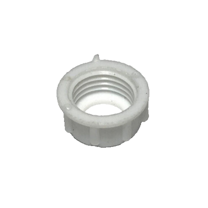 New White Bakelite (Plastic) Lamp Cord Bushing, 1/4F Tap (1/2") #CB906