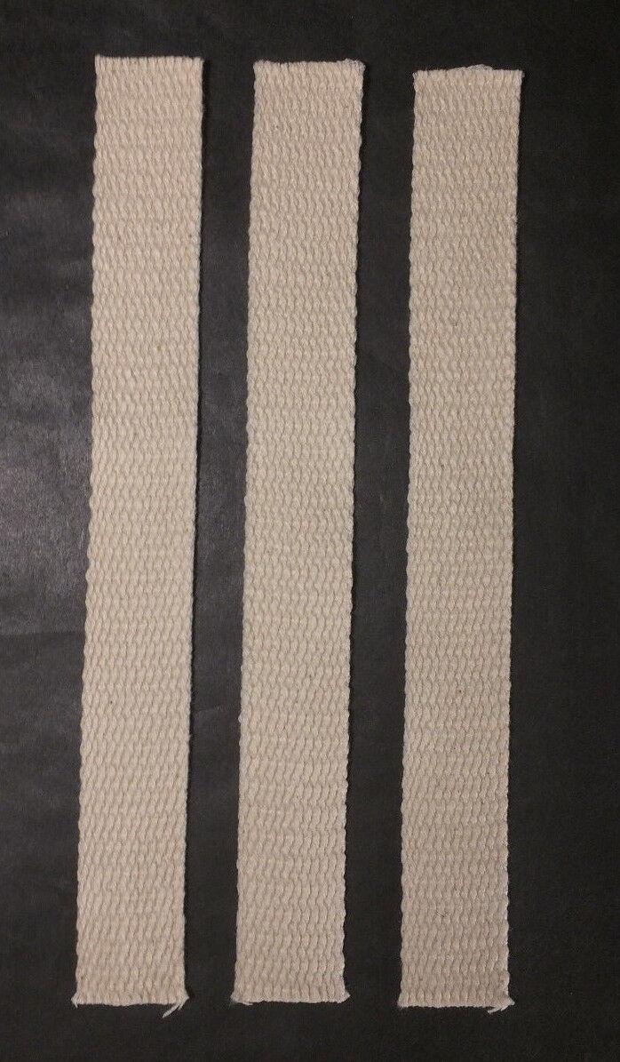 New 3 - pack Oil Lamp Wick For #2 Burner 1" x 8" Long Flat Cotton, USA Made,#WI913 - Stone Door Lamps