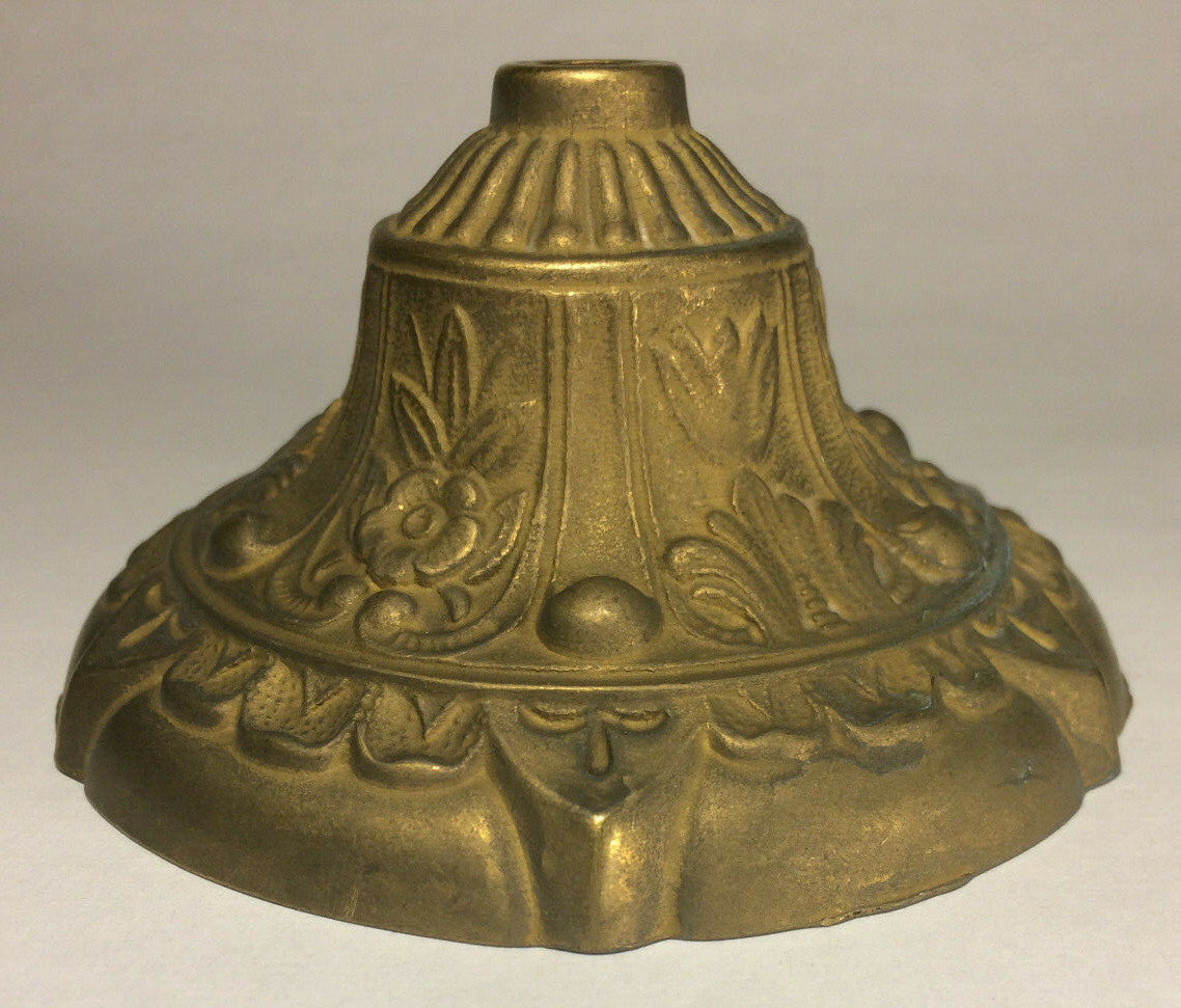 New 5" Dia. Die Cast Unfinished Brass Ceiling Canopy w/ Flowers 1/8IP Slip #860U