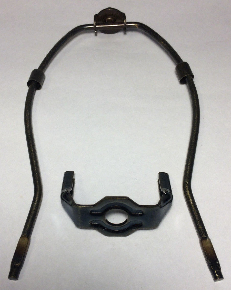 New 8" Brass Lamp HARP Shade Holder w/Base for Lamp Repair Antique Bronze Finish