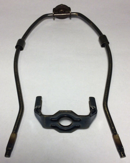 New 8" Brass Lamp HARP Shade Holder w/Base for Lamp Repair Antique Bronze Finish