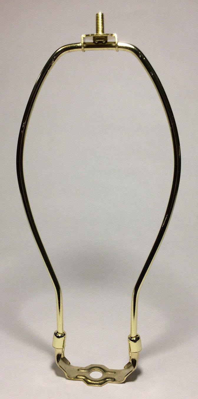 11 1/2" Brass Lamp Harp Shade Holder w/Base for Lamp Repair, Heavy Duty #HAR49 - Stone Door Lamps