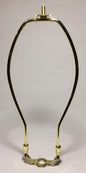 11 1/2" Brass Lamp Harp Shade Holder w/Base for Lamp Repair, Heavy Duty #HAR49 - Stone Door Lamps