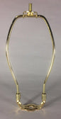 9" Brass Plated Lamp Harp with Base & Protective Coating, regular weight #HAR58 - Stone Door Lamps