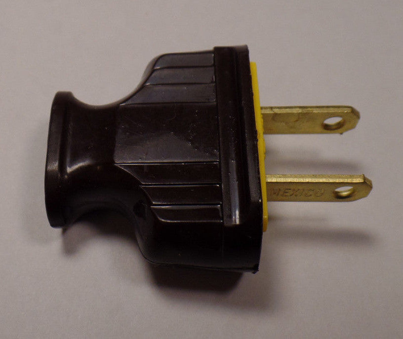 New Brown Heavy Bakelite Plug, Early Electric Style, Lamp Part,U.L.Listed #BP516