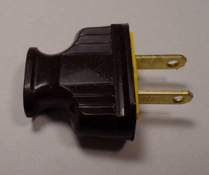 New Brown Heavy Bakelite Plug, Early Electric Style, Lamp Part,U.L.Listed #BP516