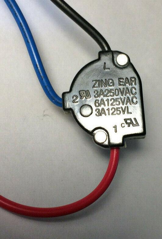 New 3 - Way Nickel Rotary Switch, 2 Circuit, 5/8" Shank, 6" Long Wire Leads RS408N - Stone Door Lamps