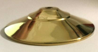 New 5" Solid Spun Brass Vase Cap, Lamp Cap, Polished & Lacquered, 1/8 IP VC615 - Stone Door Lamps