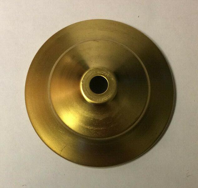 New 3 3/4" Solid Spun Brass Vase Cap, Lamp Cap, Unfinished Brass, 1/8 IP VC610U - Stone Door Lamps