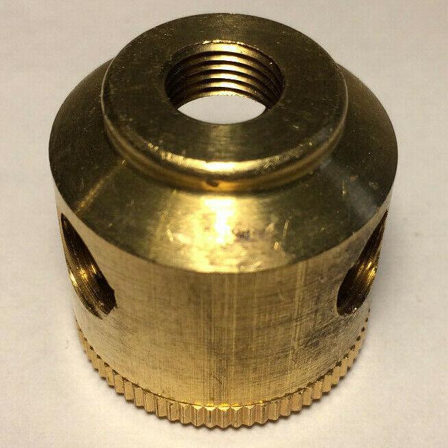 New Turned Brass 2 Pc. Cluster Lamp Body, 3 Light, 1/8F Tap, Unfinished #CB456 - Stone Door Lamps