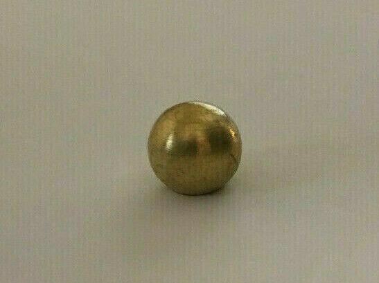 New 1 1/4" Diameter Brass Ball Finial, Cap, Unfinished Brass, 1/8F Tap #BF185U - Stone Door Lamps