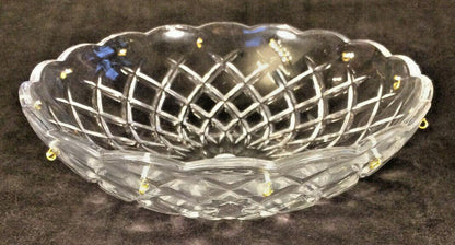 NEW 8" Pressed Glass Round Lamp Prism Chandelier Bobeche w/ 12 Brass Pins #BB910 - Stone Door Lamps
