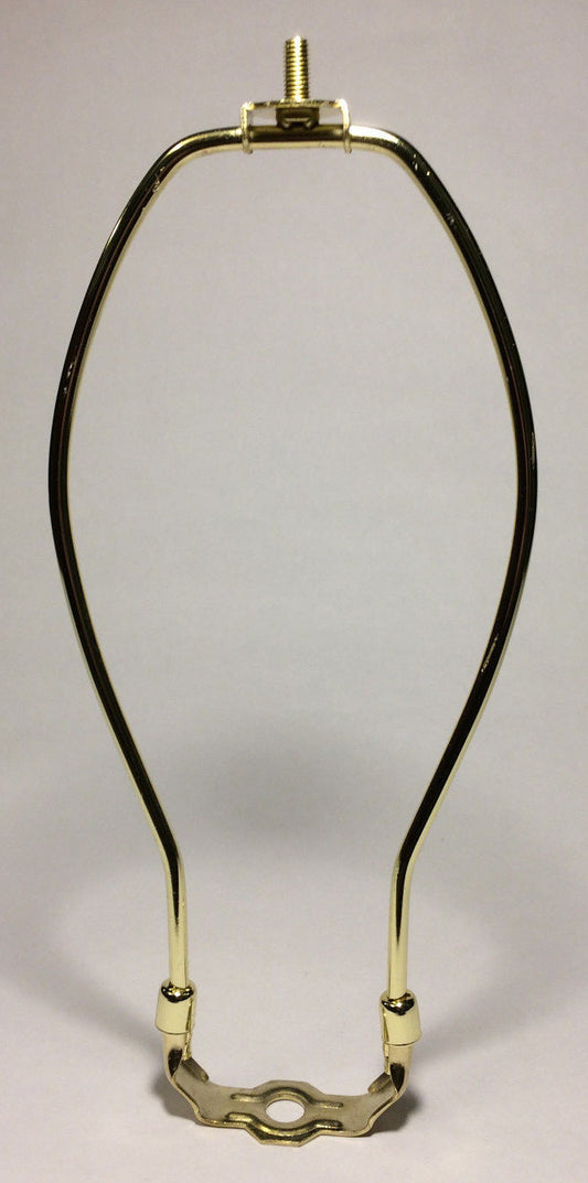 11 1/2" Brass Lamp Harp Shade Holder w/Base for Lamp Repair, Heavy Duty #HAR49