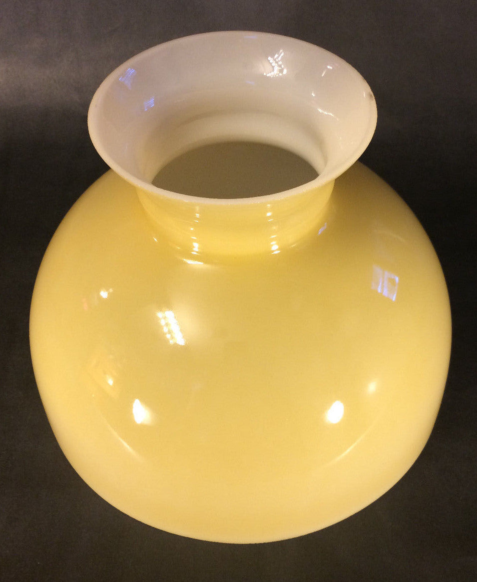 New 10" Student Lamp Shade, Opal Glass w/ Buff Nu-Gold Painted Background U.S.A