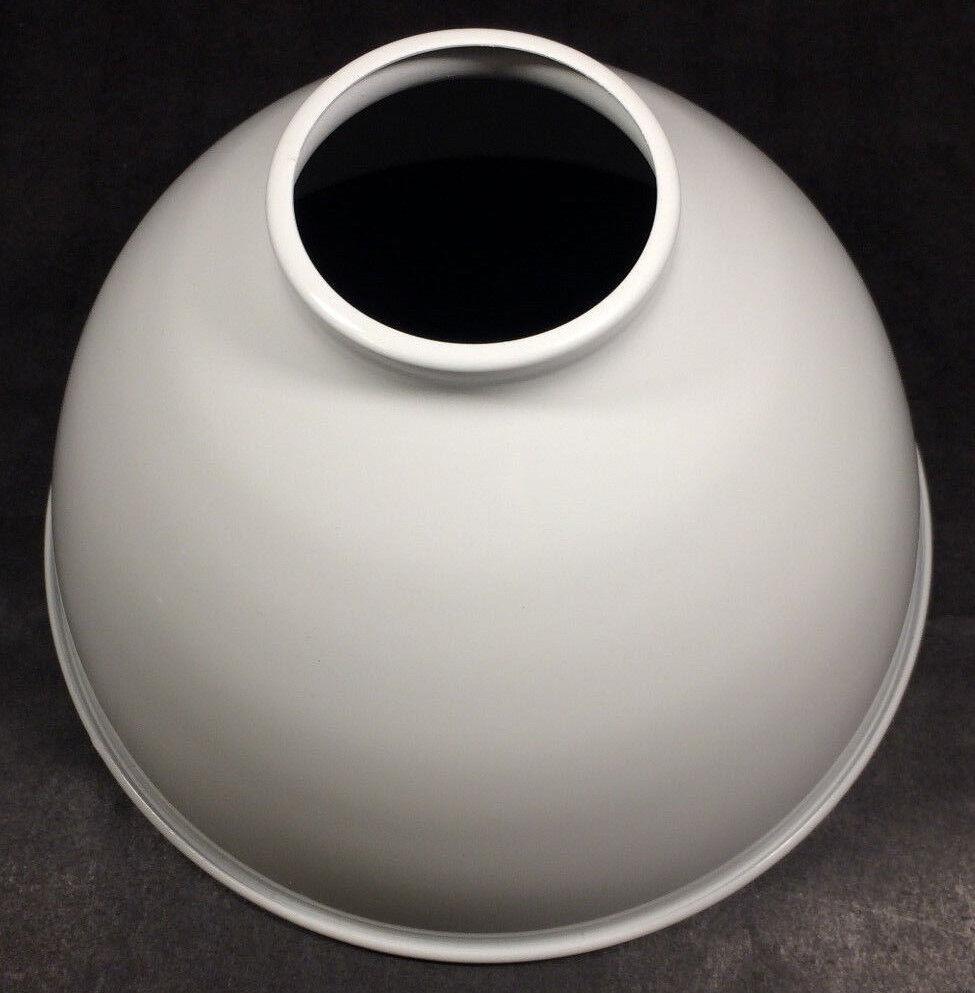 NEW 7 1/16" Metal Dome Lamp Light Shade Pendant White Porcelain Industrial Style - Stone Door Lamps