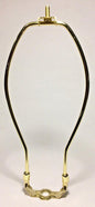New 9 1/2" Brass Plated Heavy Duty Lamp Harp w/ Base & Protective Coating #HAR45 - Stone Door Lamps