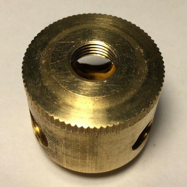 New Turned Brass 2 Pc. Cluster Lamp Body, 3 Light, 1/8F Tap, Unfinished #CB456 - Stone Door Lamps