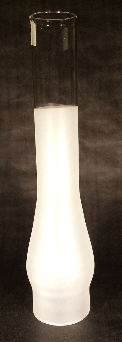 3" x 14" Tall 3/4 Frost Glass Kerosene Oil Electric Lamp Chimney #2 Burner CH973