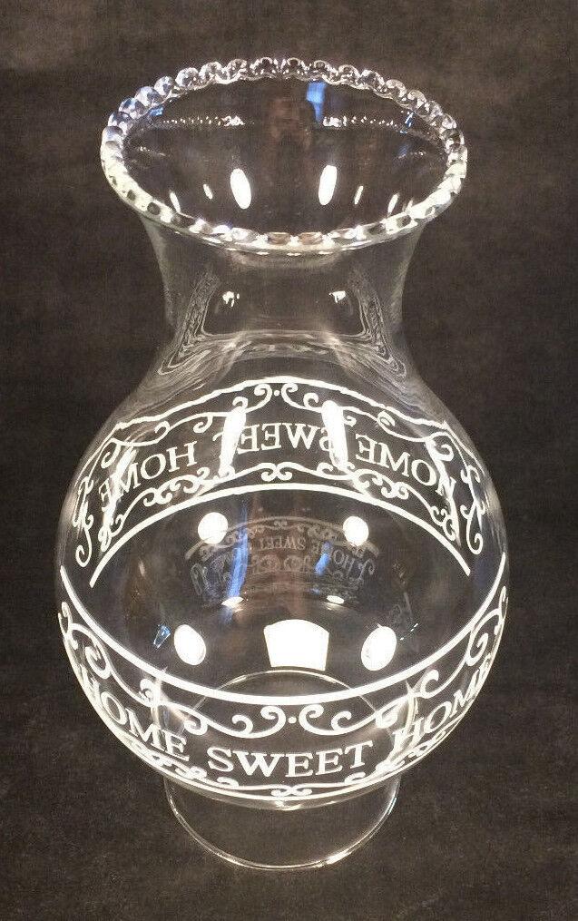 HOME SWEET HOME BOROSILICATE KEROSENE OIL LAMP CHIMNEY 3" x 8 3/4" for #2 burner