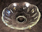 NEW 4" Pressed Glass Round Lamp Prism Chandelier Bobeche w/ 4 Brass Pins #BB914 - Stone Door Lamps
