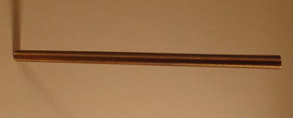 Seamless 8" 1/8 IP Zinc Plated Steel Threaded Lamp Nipple 3/8" O.D.,resists rust