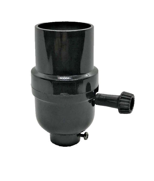 New Phenolic On/Off Turn Knob Lamp Socket, Medium Base (E26) No Uno Thread SO673
