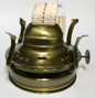 New #2 Antique Brass Mason, Fruit Jar Oil Lamp Burner Adapter With Wick #MB286A - Stone Door Lamps
