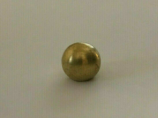 New 7/8" Diameter Brass Ball Finial, Cap, Unfinished Brass, 1/8F Tap #BF184U