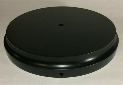 New 9" Modern Style Black Wooden Lamp Base w/ Wire Way Hole, Tapered Edge WB311B - Stone Door Lamps