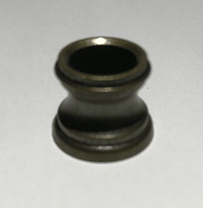 New Turned Brass Lamp Neck, Antique Brass Finish 1/8 IP Slip, 11/16" Ht. #BN949A - Stone Door Lamps
