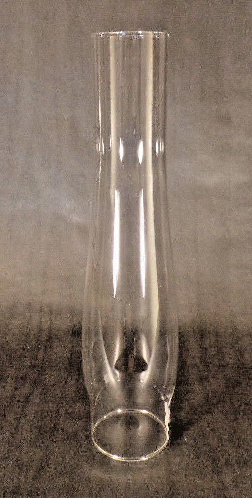 New 2 5/8" X 12 1/2" Clear Glass Heelless Lamp Chimney, Fits Aladdin #CH948