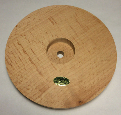 New 6" Modern Style Disc Shaped Rustic Wooden Lamp Base W/ Wire Way Hole #WB314U
