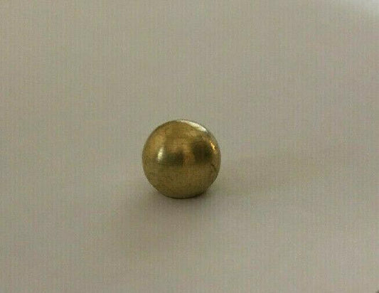 New 1/2" Diameter Brass Ball Finial, Cap, Unfinished Brass, 1/4-27F Tap #BF002U