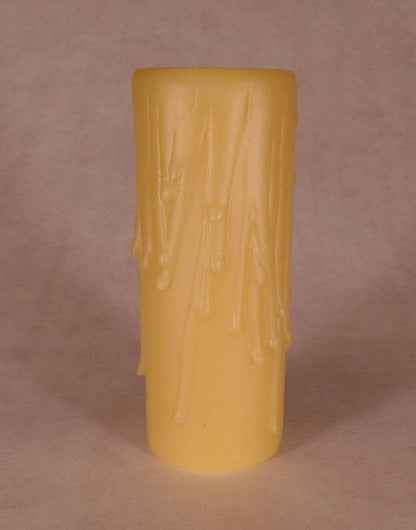 NEW 4" Gold PolyBeesWax Chandelier Standard Lamp Candle Cover with DRIPS CC912G - Stone Door Lamps