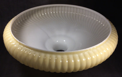 New 16" Antique Style Rib Swirl Nu-Gold Torchiere Lamp Shade Made in USA #TS022