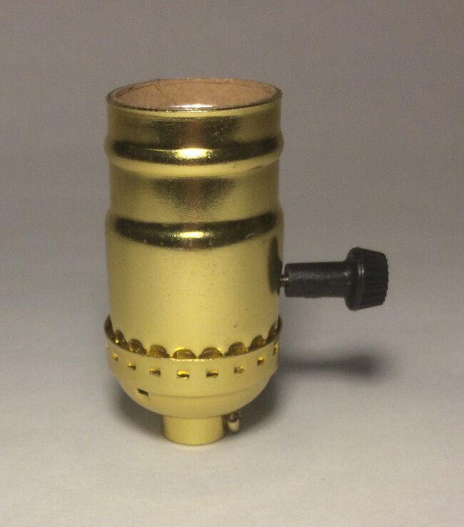 NEW 3 Way Turn Knob Lamp Socket for standard size Light Bulbs #CS346 - Stone Door Lamps