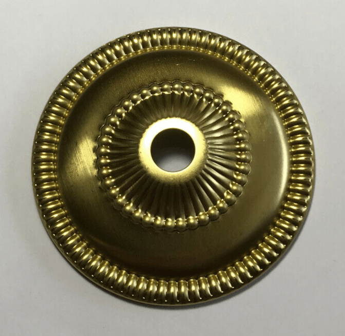 NEW 2 3/4" Stamped Unfinished Brass Bobesche, Slips 1/8IP (3/8"), 1/2" Height - Stone Door Lamps