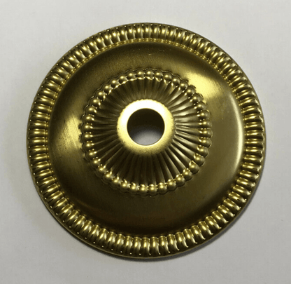 NEW 2 3/4" Stamped Unfinished Brass Bobesche, Slips 1/8IP (3/8"), 1/2" Height - Stone Door Lamps